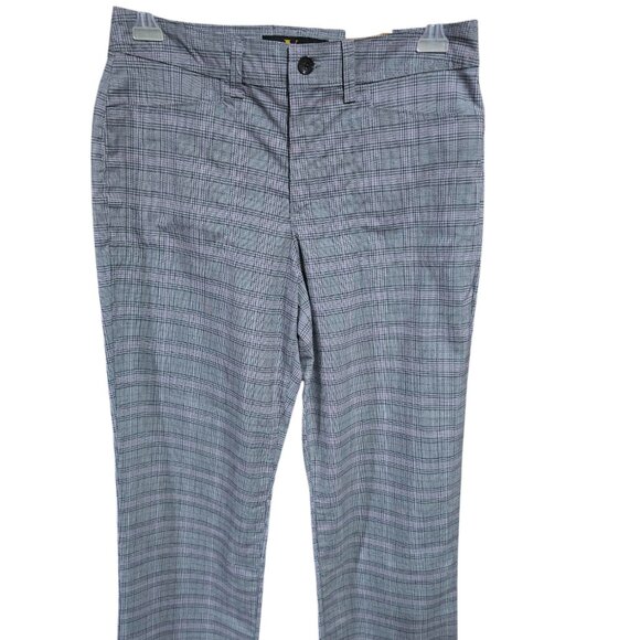 Gloria Vanderbilt Pants - Gloria Vanderbilt Mona Gray Plaid Pants Stretch Pockets NWT
